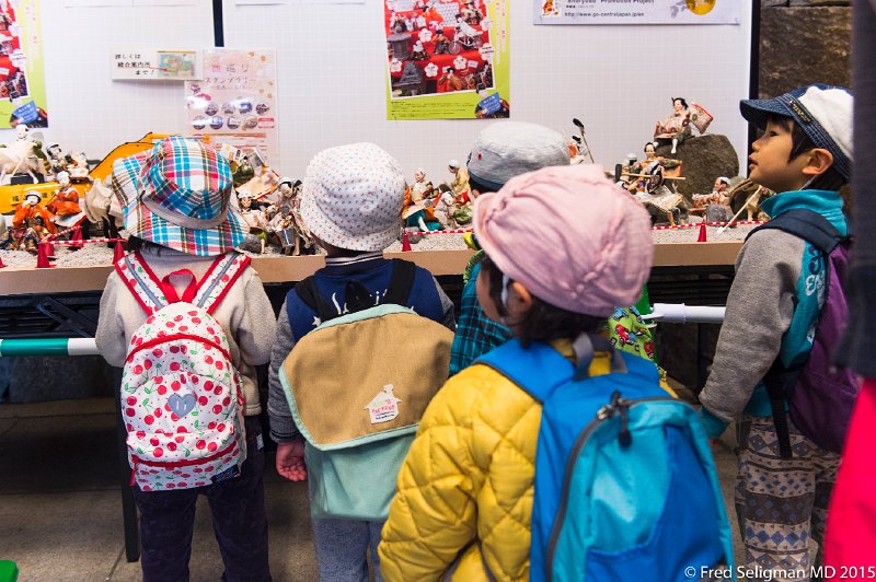 20150312_103727 D4S.jpg - Children visiting museum area at Nagoya Castle.  Well-mannered and quite interested in what they see.